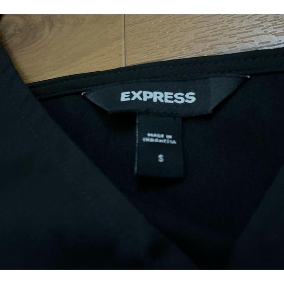 Womens Express Faux Wrap Strappy Black Thong Bodysuit Top - Picture 3 of 6